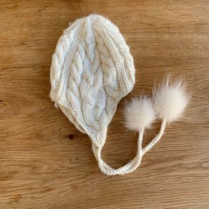 White Wool & Fox Hat